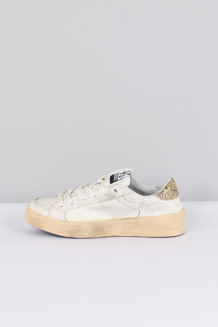 Sneakers Enjoy Star Glitter Bianco/oro-5