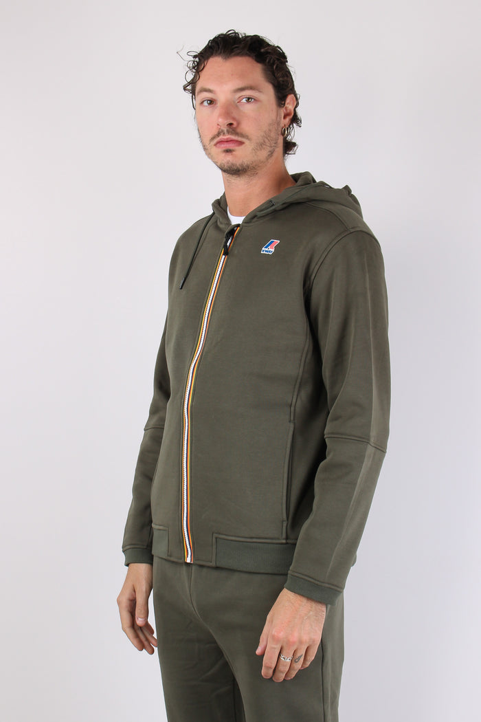 Felpa Cappuccio Cotone Green/blackish-3