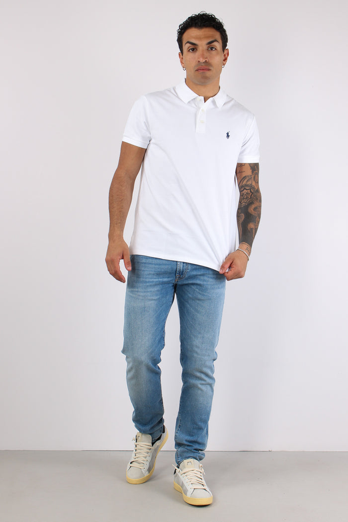 Polo Slim Fit Stretch White-5