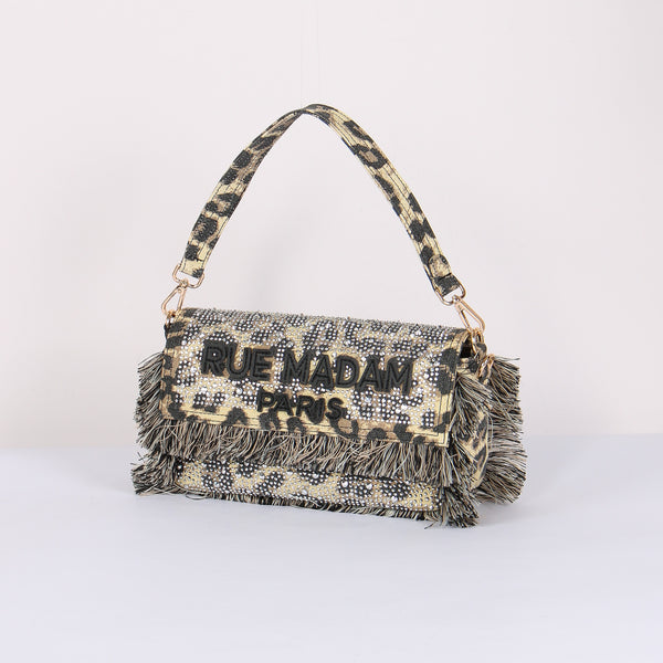 Tracolla Strass Leopard-2