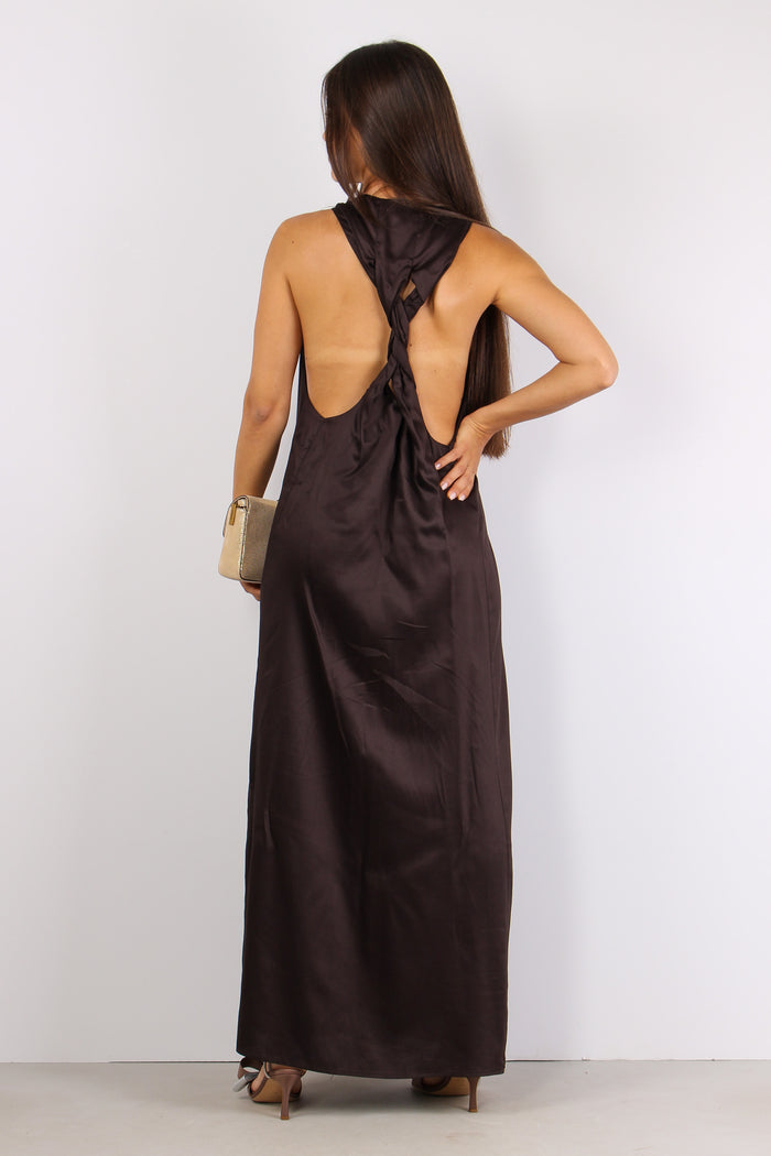 Abito Effetto Raso Treccia Die Moro-2