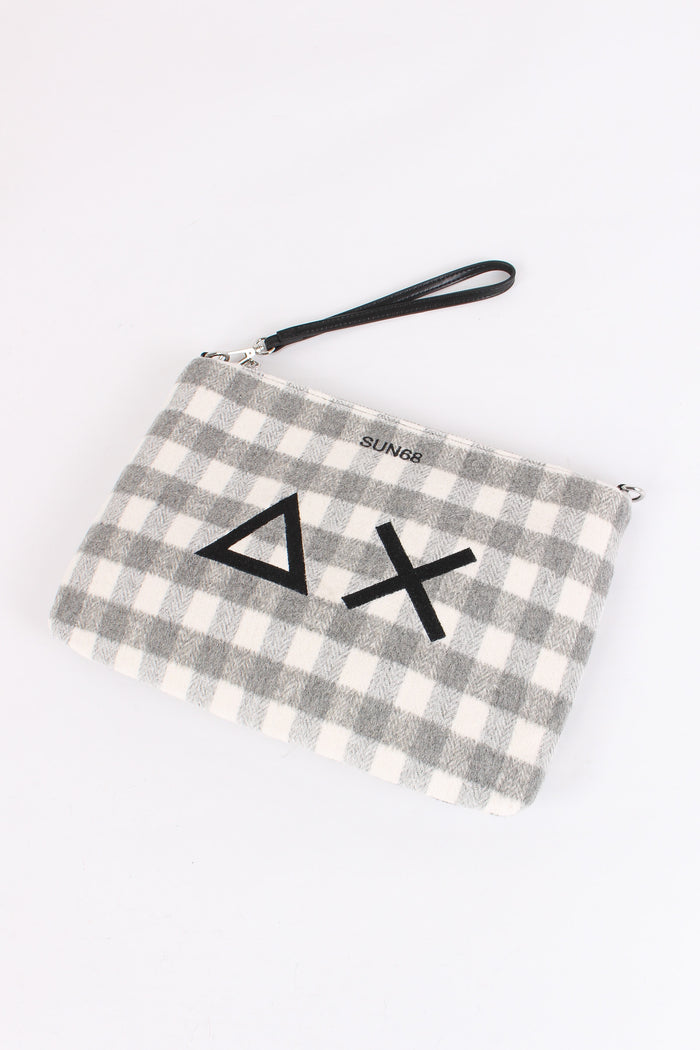 Pochette Check Grigio-5