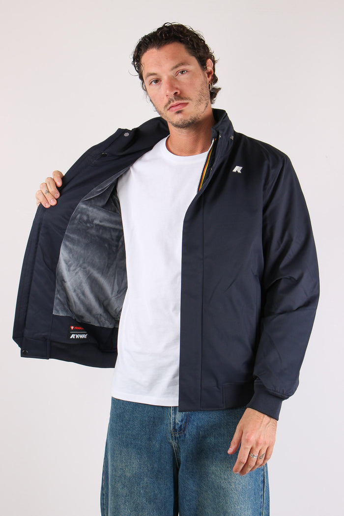 Giubbotto Corto Collo In Piedi Blue/d-blue-3