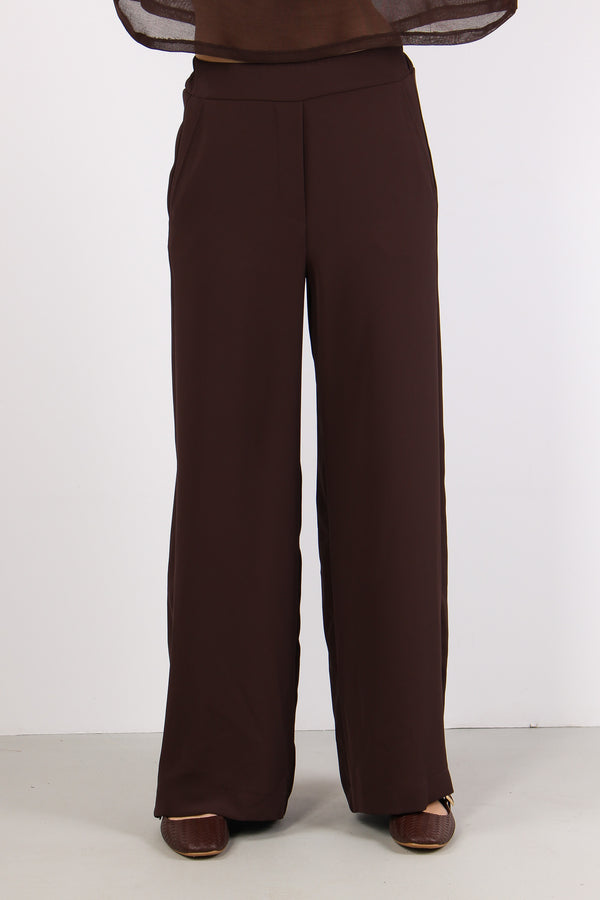 Pantalone Palazzo Fluido Moro-2