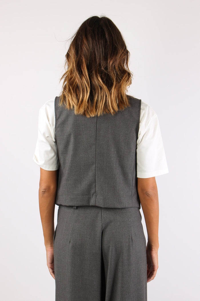 Gilet Taglio Uomo Fresco Lana Antracite-3