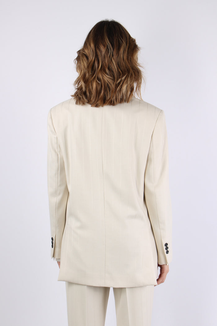 Giacca Gessata Ivory-4