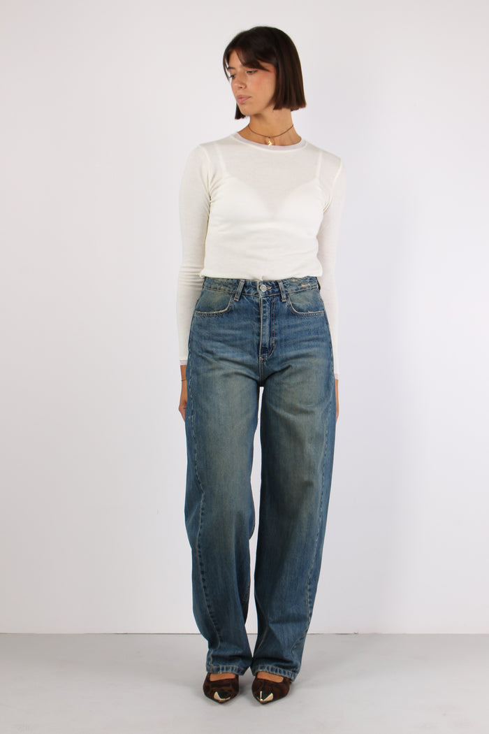 Denim Balloon Lavaggio Te Denim Blu-4