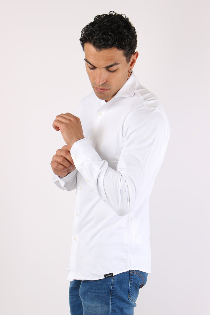 Camicia Technical Piquet Bianco-3