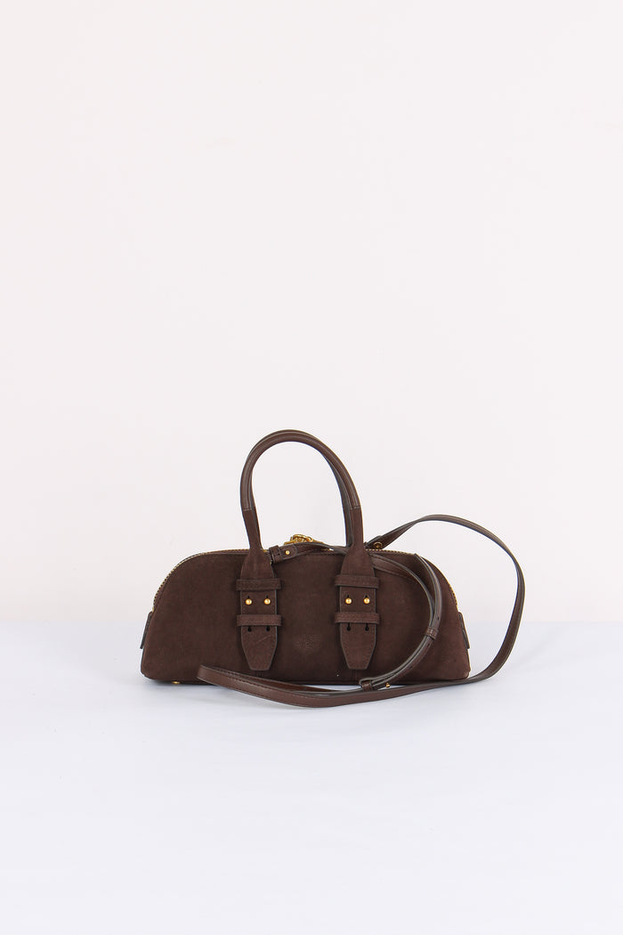 Bowling Bag Suede Marrone/castano-3