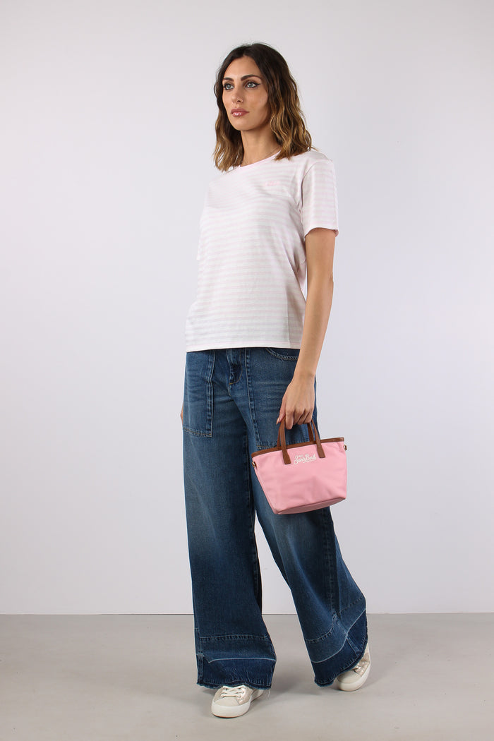 T-shirt Riga Logo Bianco/rosa-5