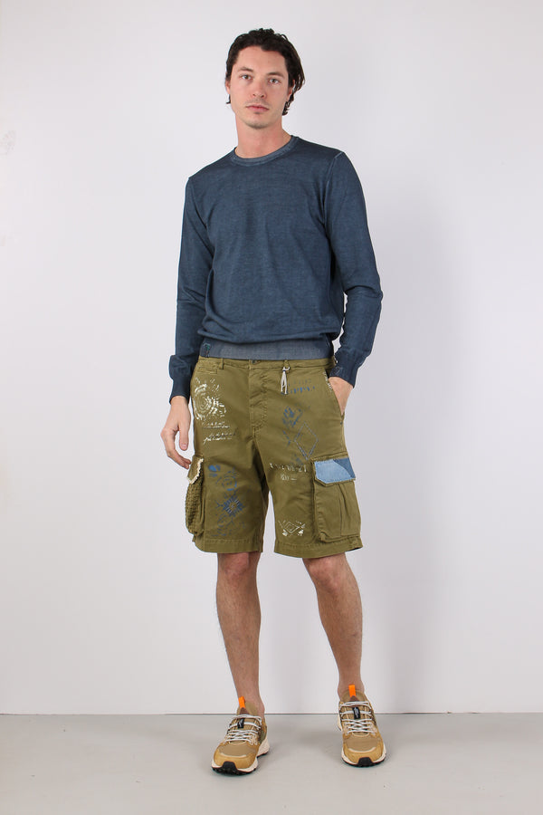 Maglia M/l Patch Toppa Azzurro