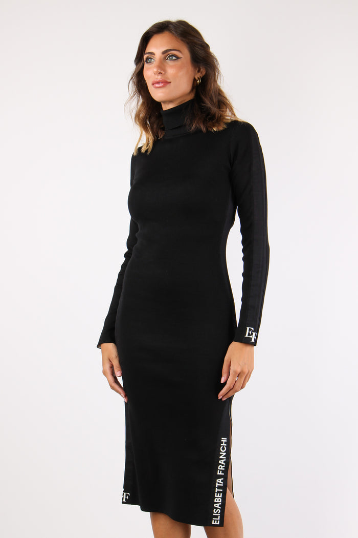 Abito Maglia Logo Nero/milk-4