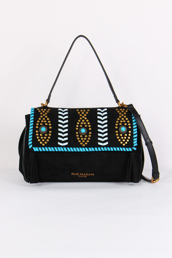 Tracolla  Suede Etnica Suede Black