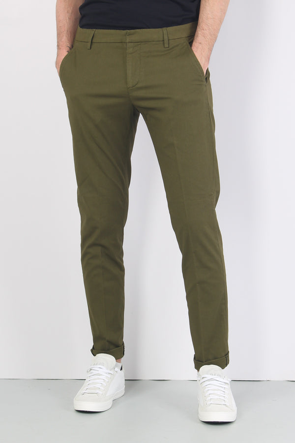 Gaubert Pantalone Chino Verde Militare-2