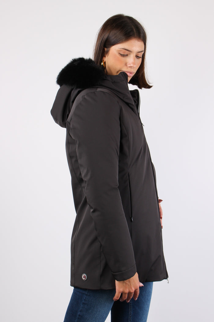 Parka Inserto Ecopelliccia Nero-6