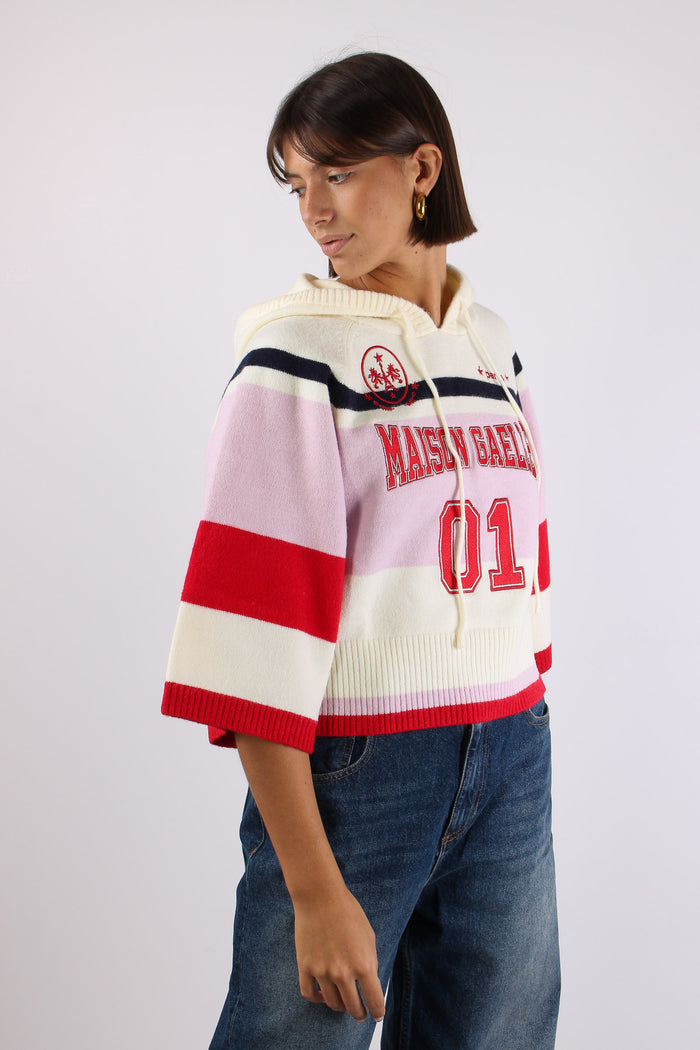Maglia Crop Cappuccio Maison Gaelle Petalo-7