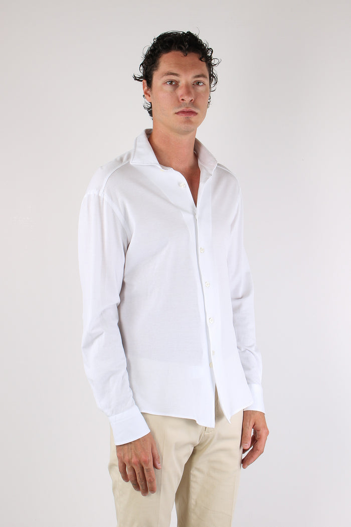 Camicia Piquet Bianco-6