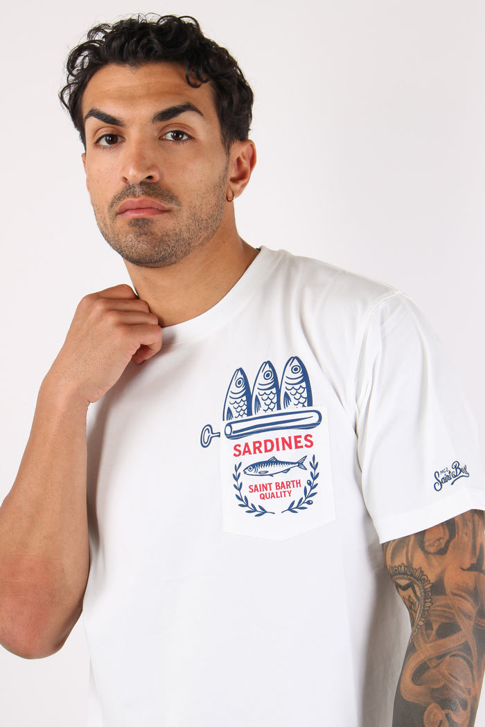 T-shirt Stampa Bianco-7