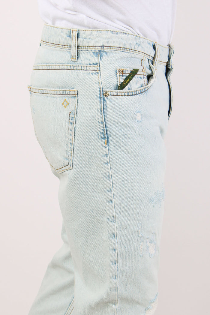 Denim Cropped Slavato Denim Chiaro-6