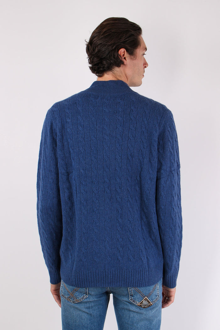 Felpa Mezza Zip Tecnica Rustic Navy-5