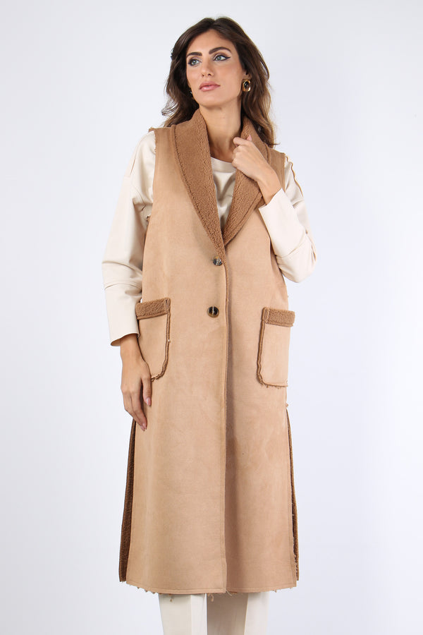 Gilet Ecomontone Cammello-2