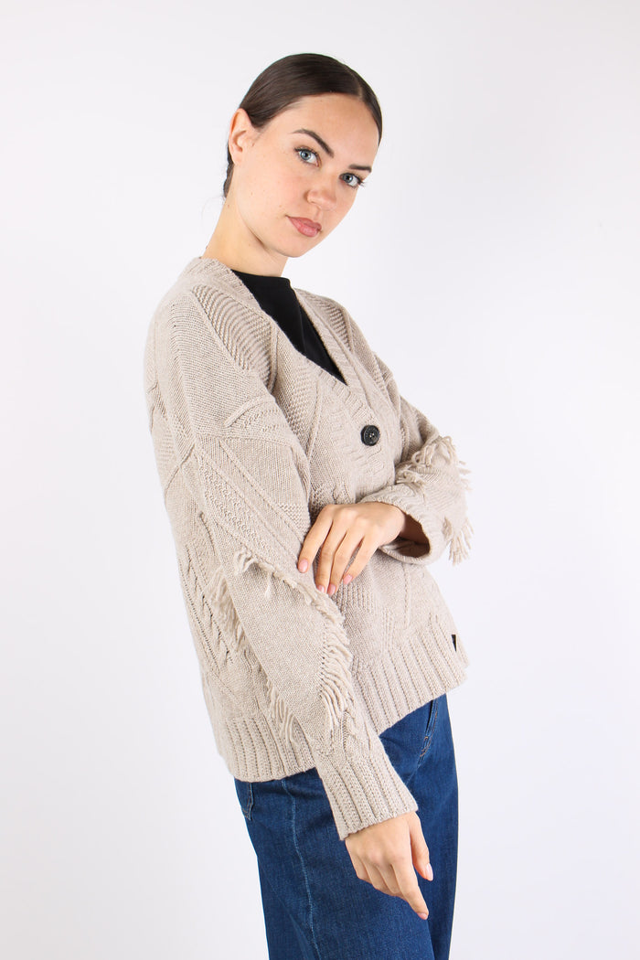 Stallo Cardigan Over Frange Casha Melange-7
