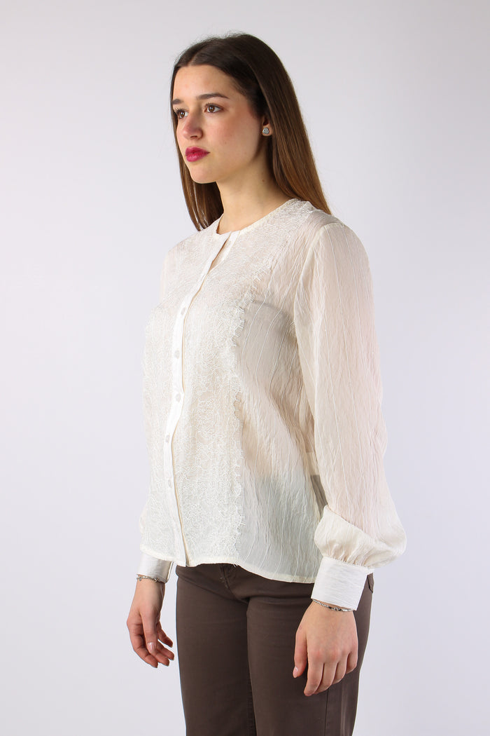 Camicia Mussola Ricamo Panna-3