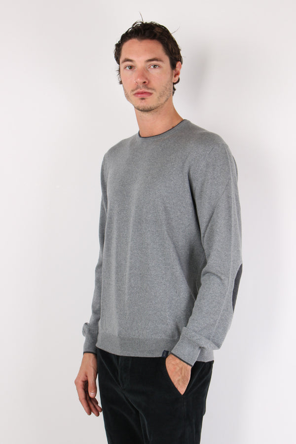 Maglia Manica Toppa Profilo Grigio-2