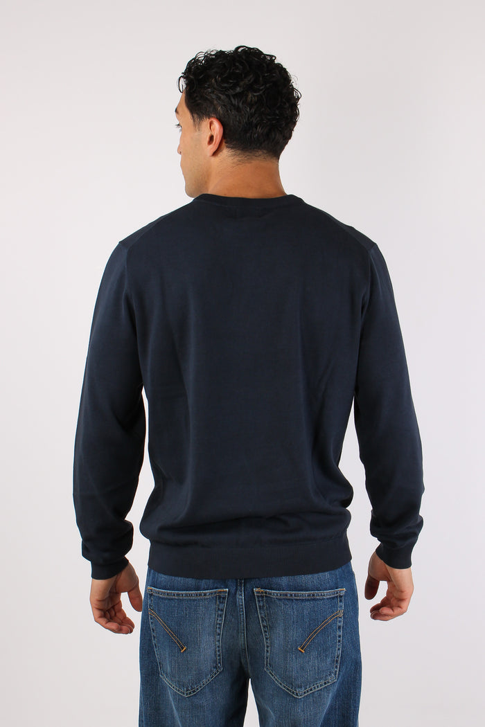 Maglia Basica Cotone Navy Blue-4