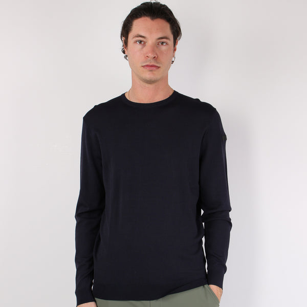 Maglia Girocollo Tessuto Tecnico Blue-2