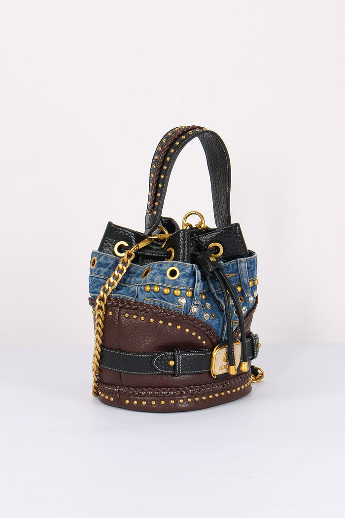 Secchiello Inserto Denim Dark Brown-5