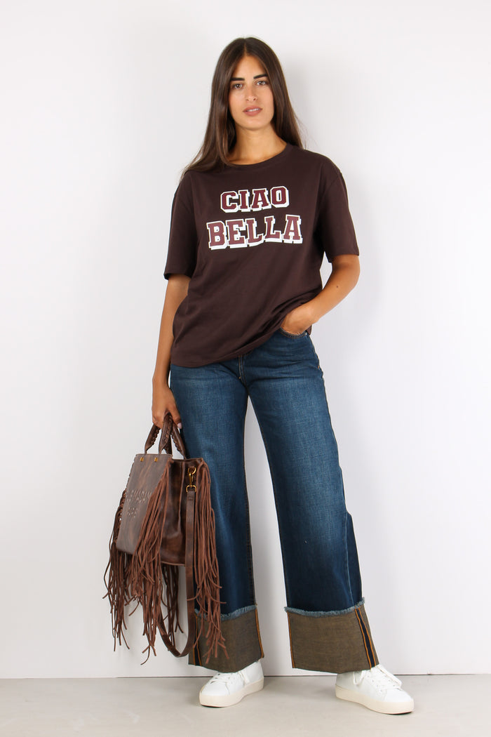 T-shirt Regular Ciao Bella Moro/bordeaux-8