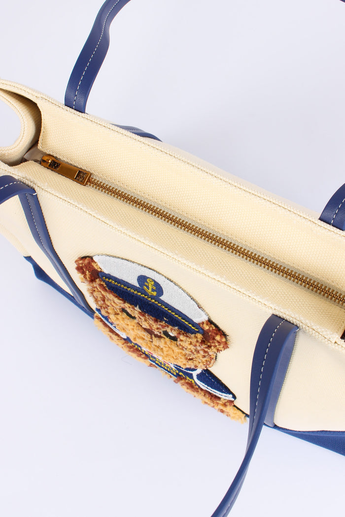 Shopping Canvas Orso Bicolor Blue-6