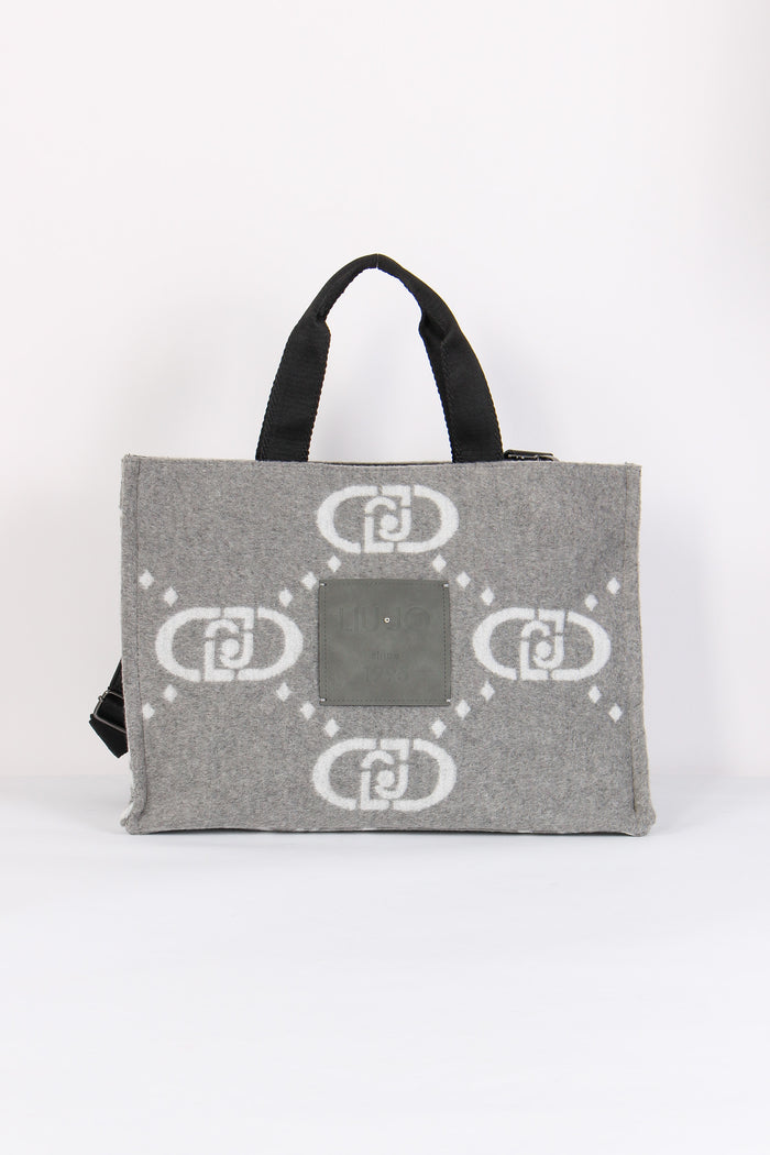 Borsa L Tote Grey Cloud