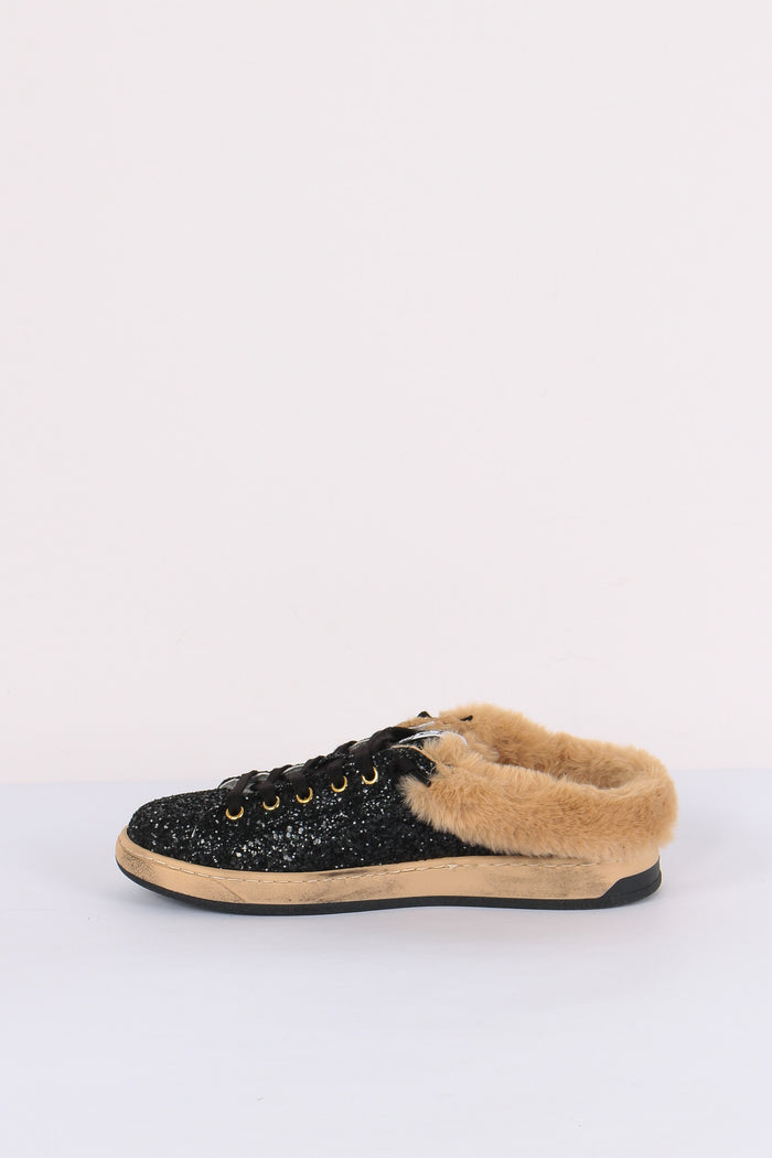 Sneakers Week Sabot Pelliccia Nero-6