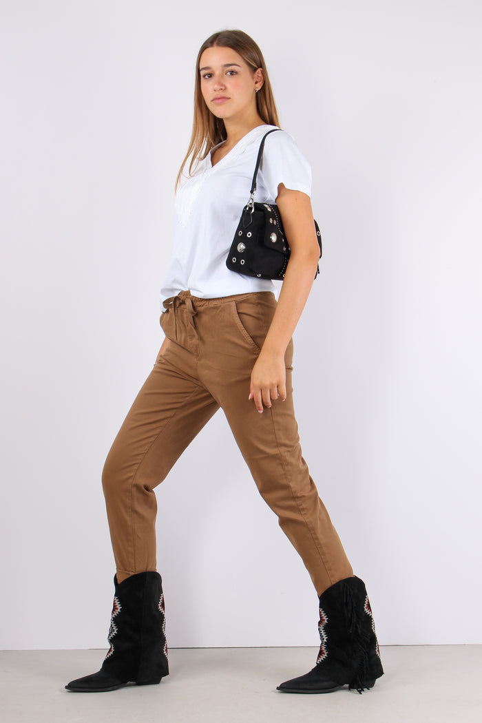 Pantalone Chino Coulisse Nocciola-2