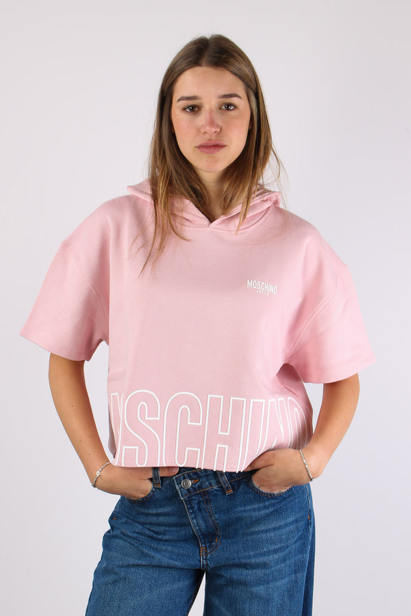 Felpa M/m Cappuccio Rosa-2