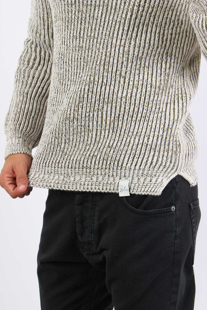 Girocollo Costa Inglese Bicolo Beige/militare-8