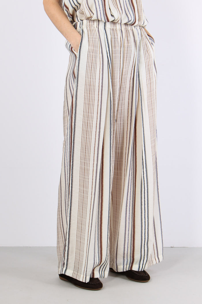 Pantalone Multi Riga Ecru-6