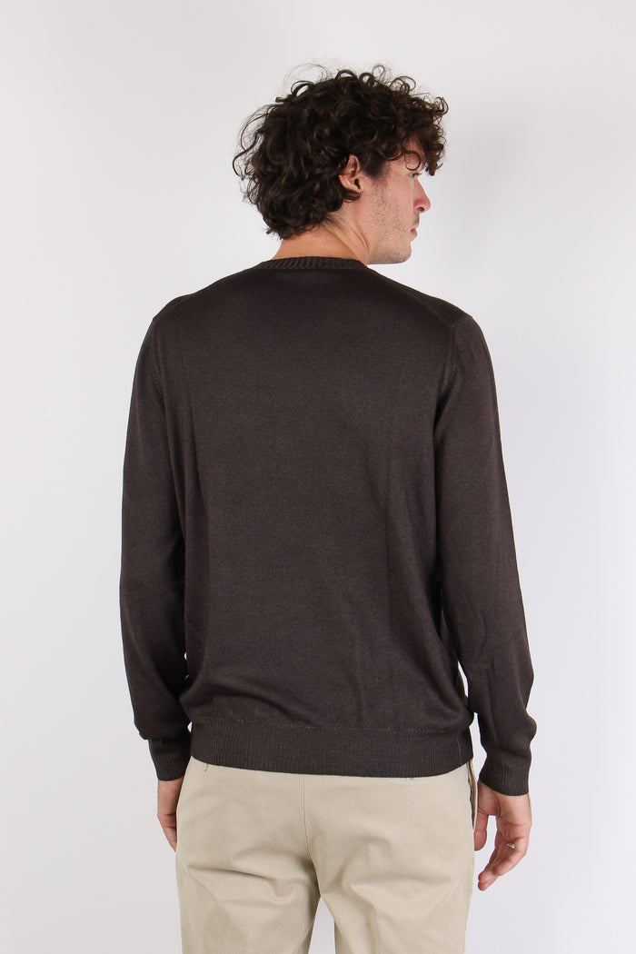 Maglia Girocollo Delavee Caffe-4