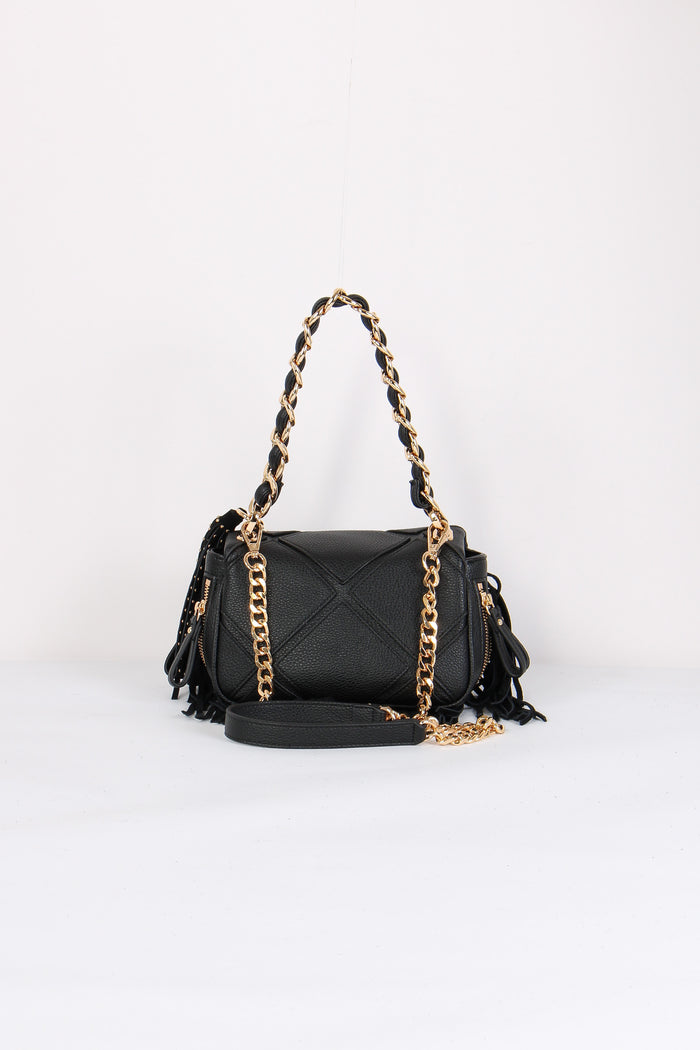 Tracollina Trapunta Frange Black-3
