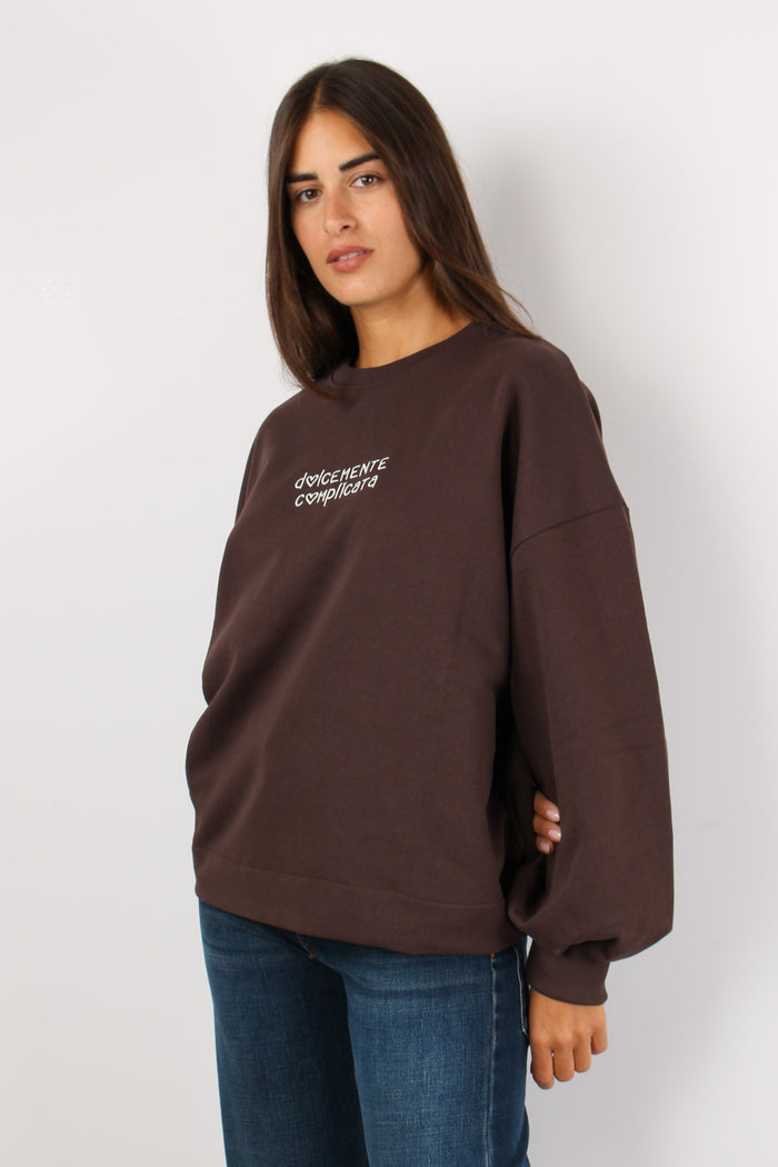 Felpa Cotone Dolcemente Compli Moro-3