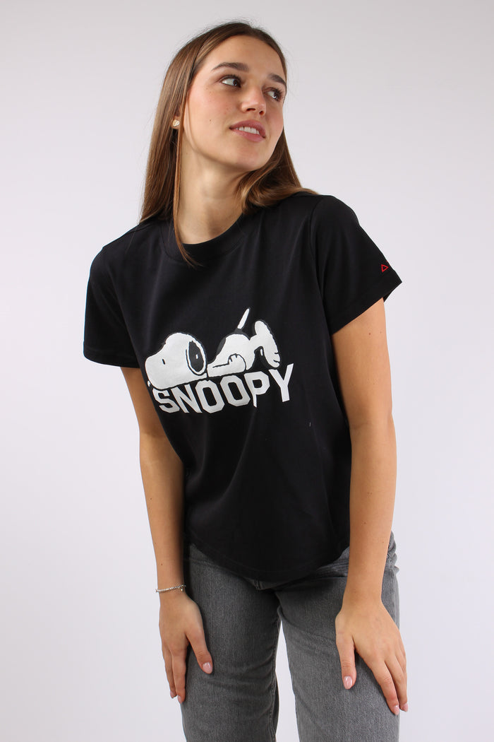 T-shirt Stampa Grande Nero-2