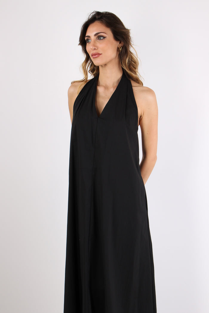 Abito Scavo V Cotone Nero-6