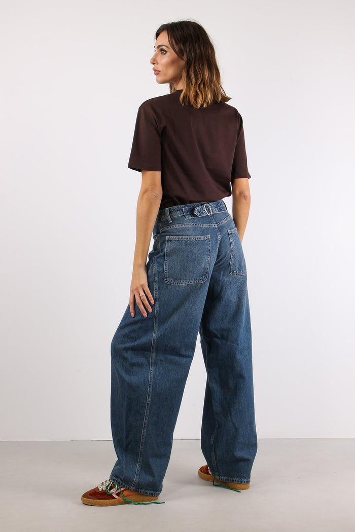 Denim Barrel Wide Leg Denim Scuro-5