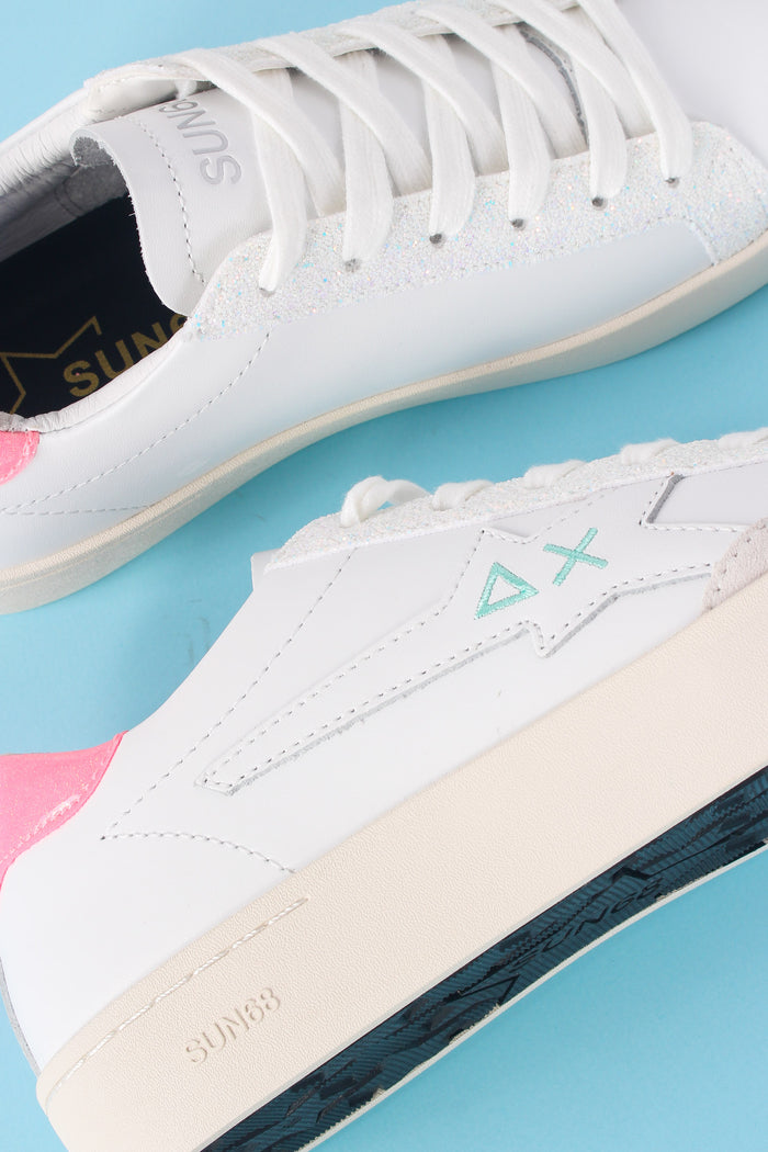Sneaker Katy Leather Bianco/fuxia-5