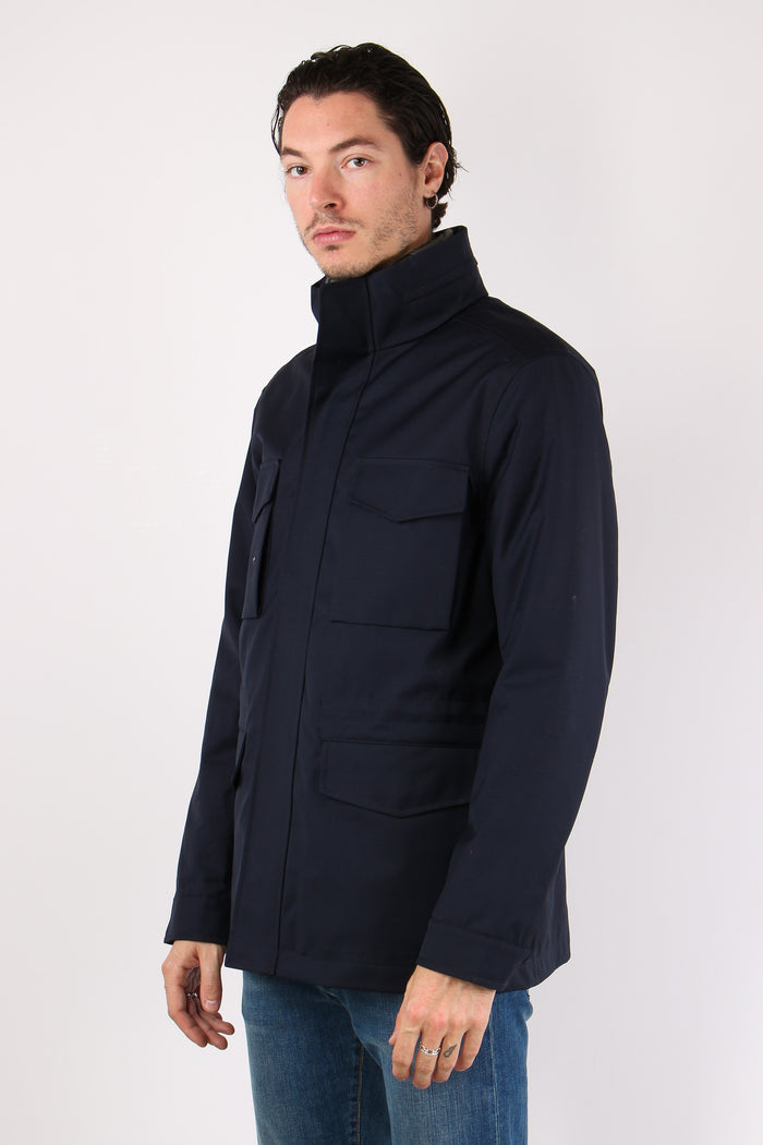 Field Jacket Interno Piuma Blu/verde-5