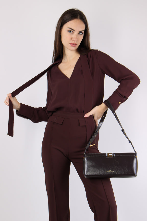 Camicia Cravatta Cacao-2