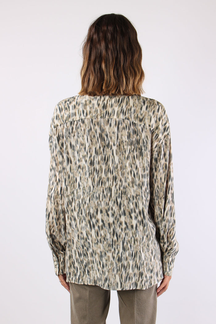 Camicia Viscosa Animalier Spotted Chine-5