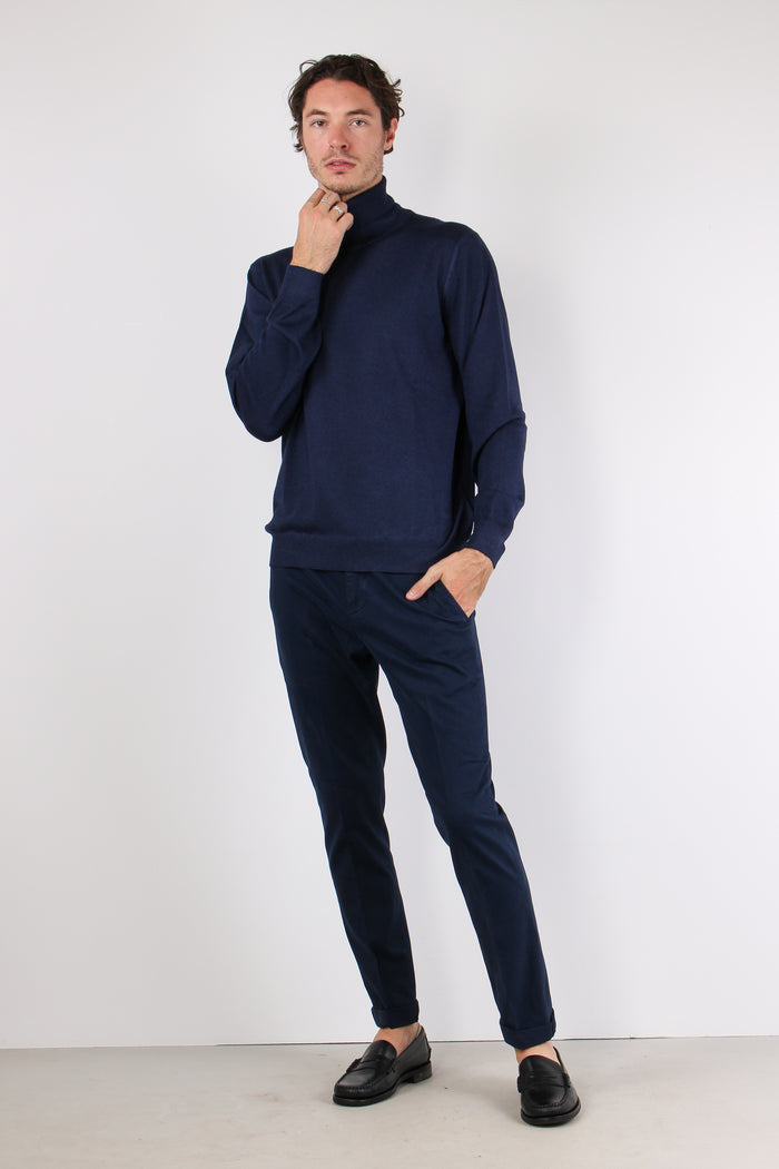 Dolcevita Lana Effetto Lavato Blu-5